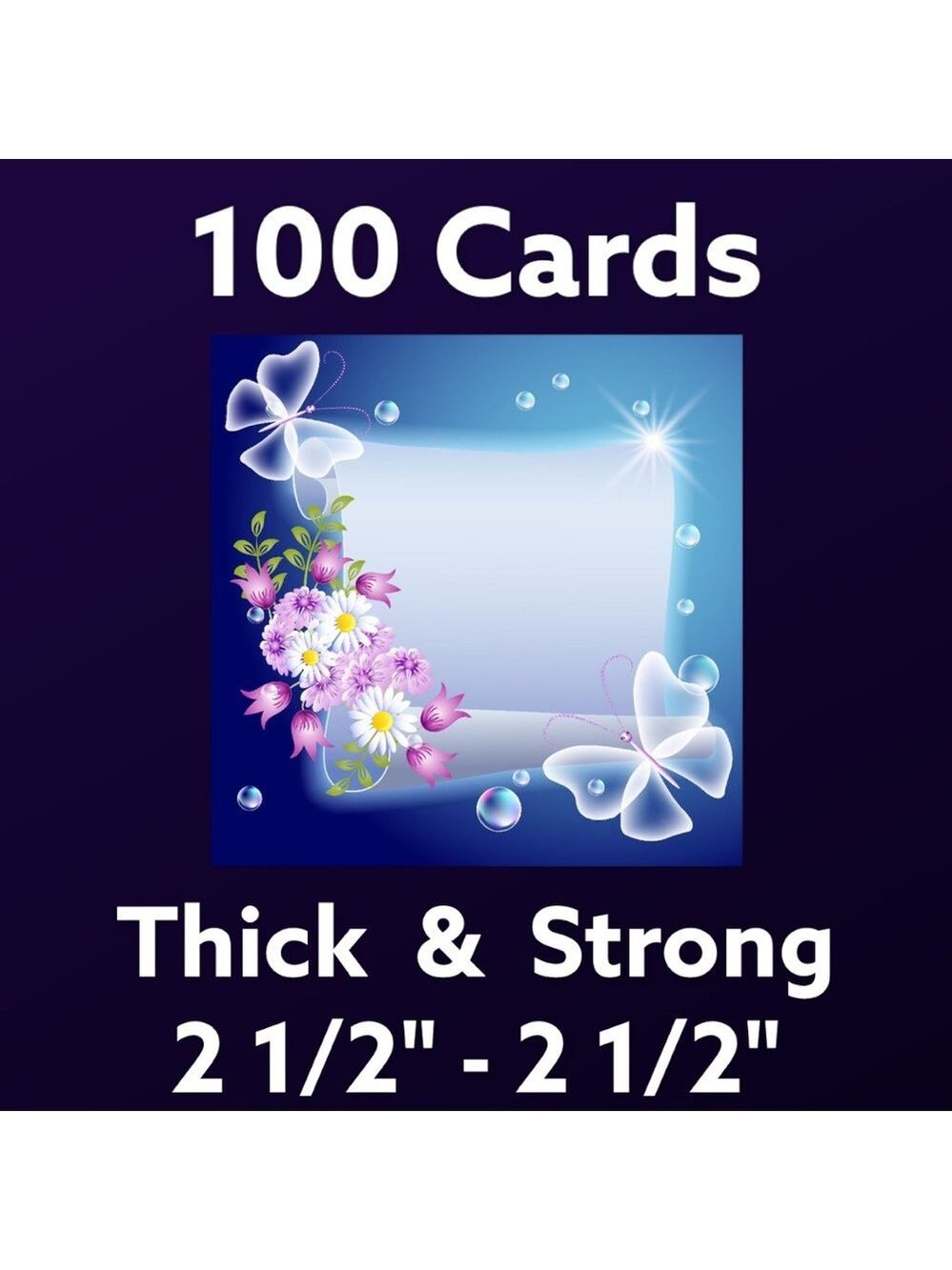100 2 1/2" - 2 1/2"  Butterfly Scroll Cards. PRICE IS FIRM